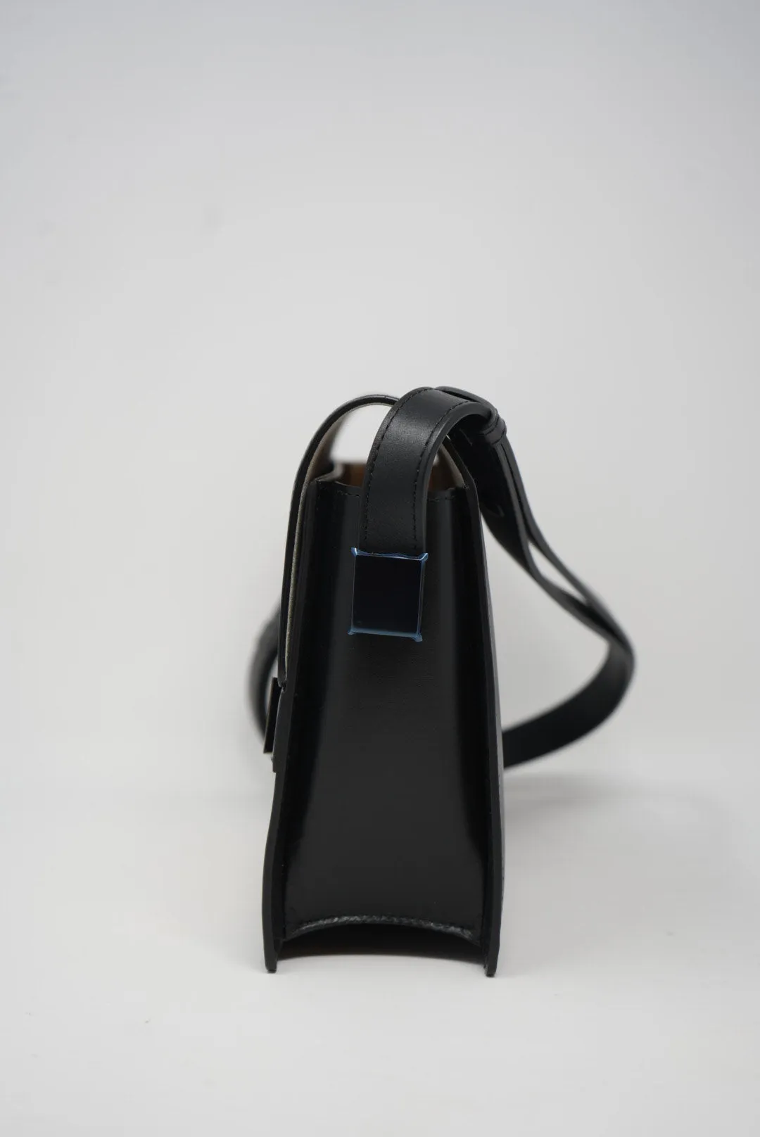 Delvaux Madame Shoulder Bag Black/White with Mirror