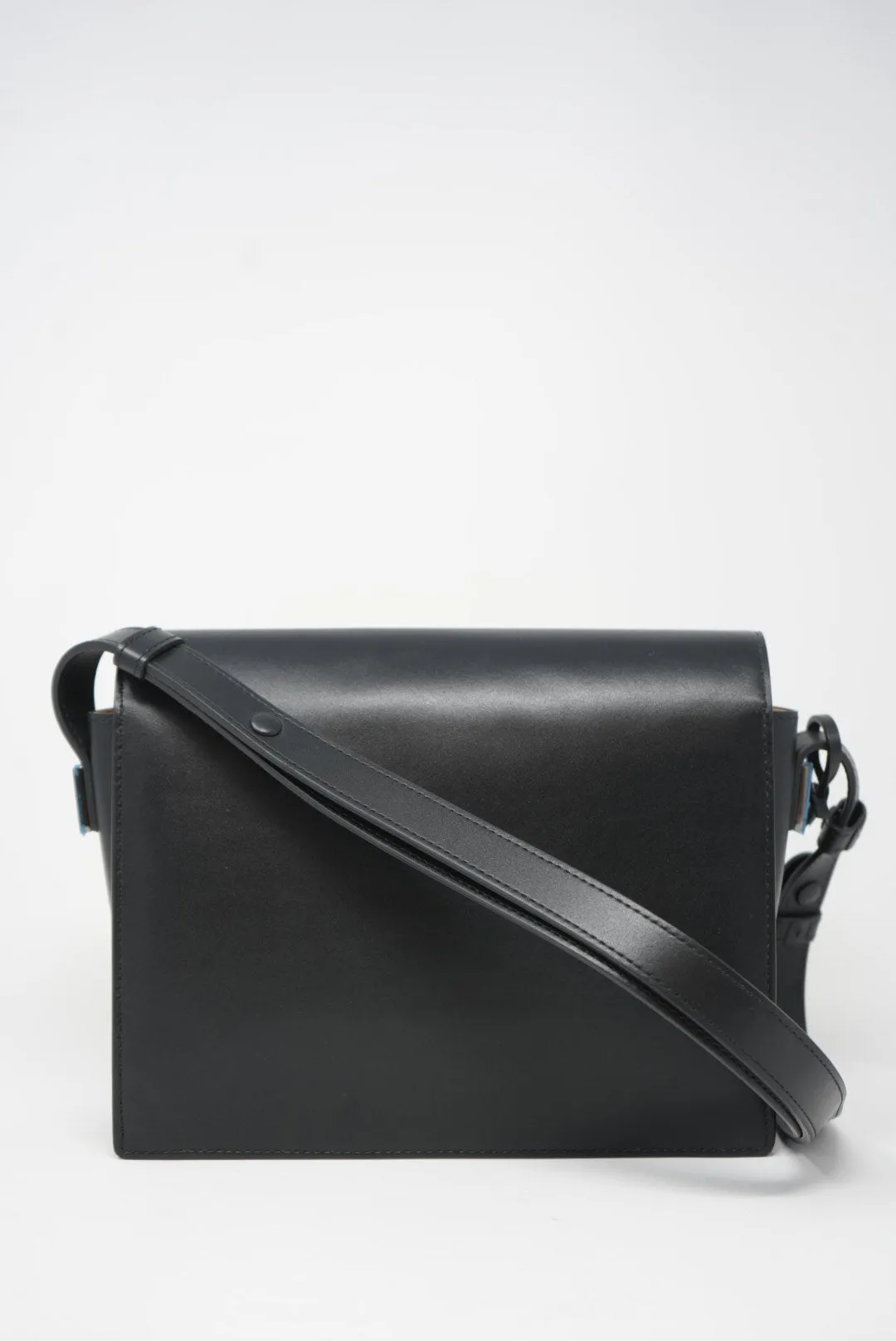 Delvaux Madame Shoulder Bag Black/White with Mirror