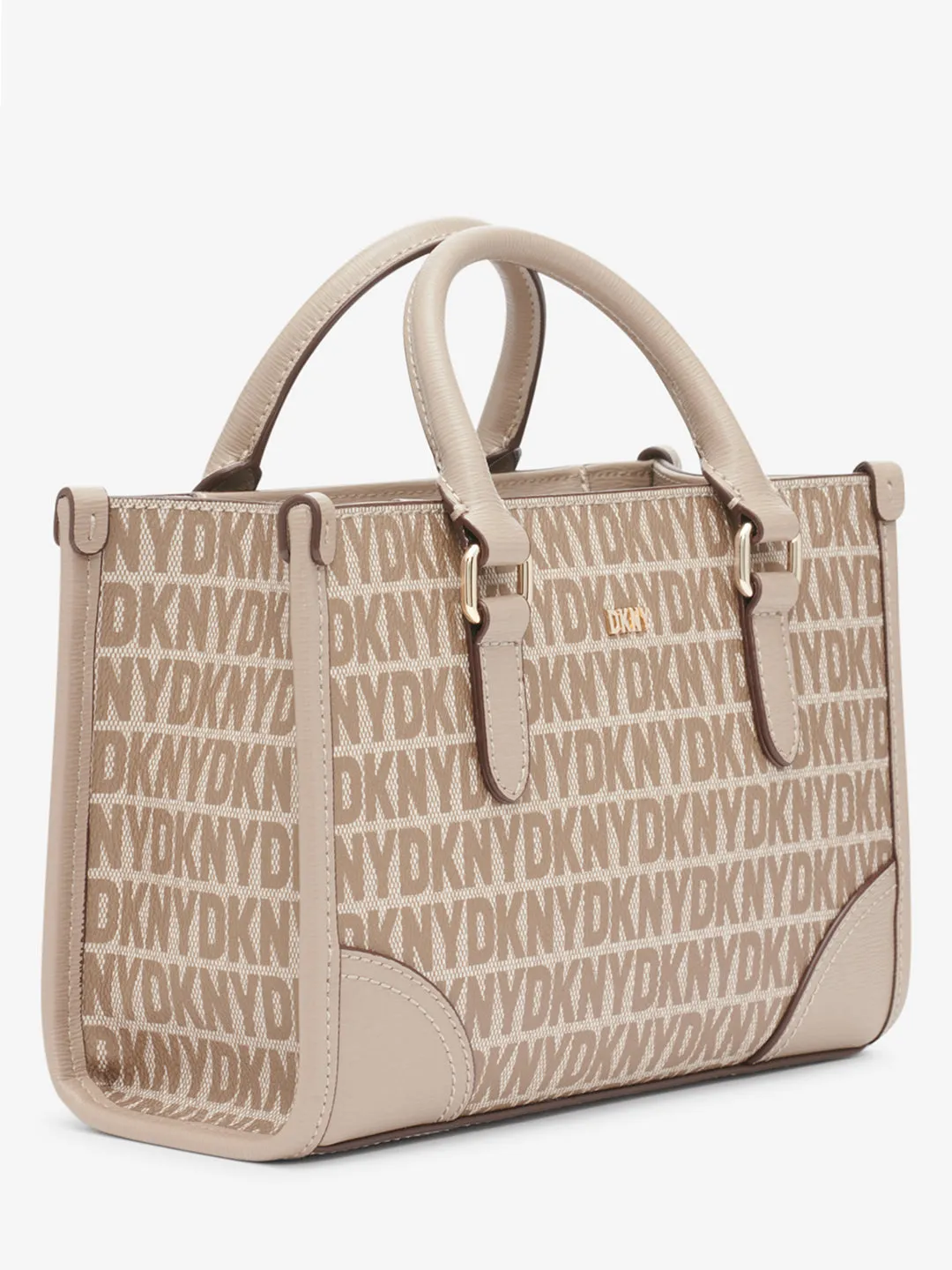 DKNY Women Beige Printed Handbag