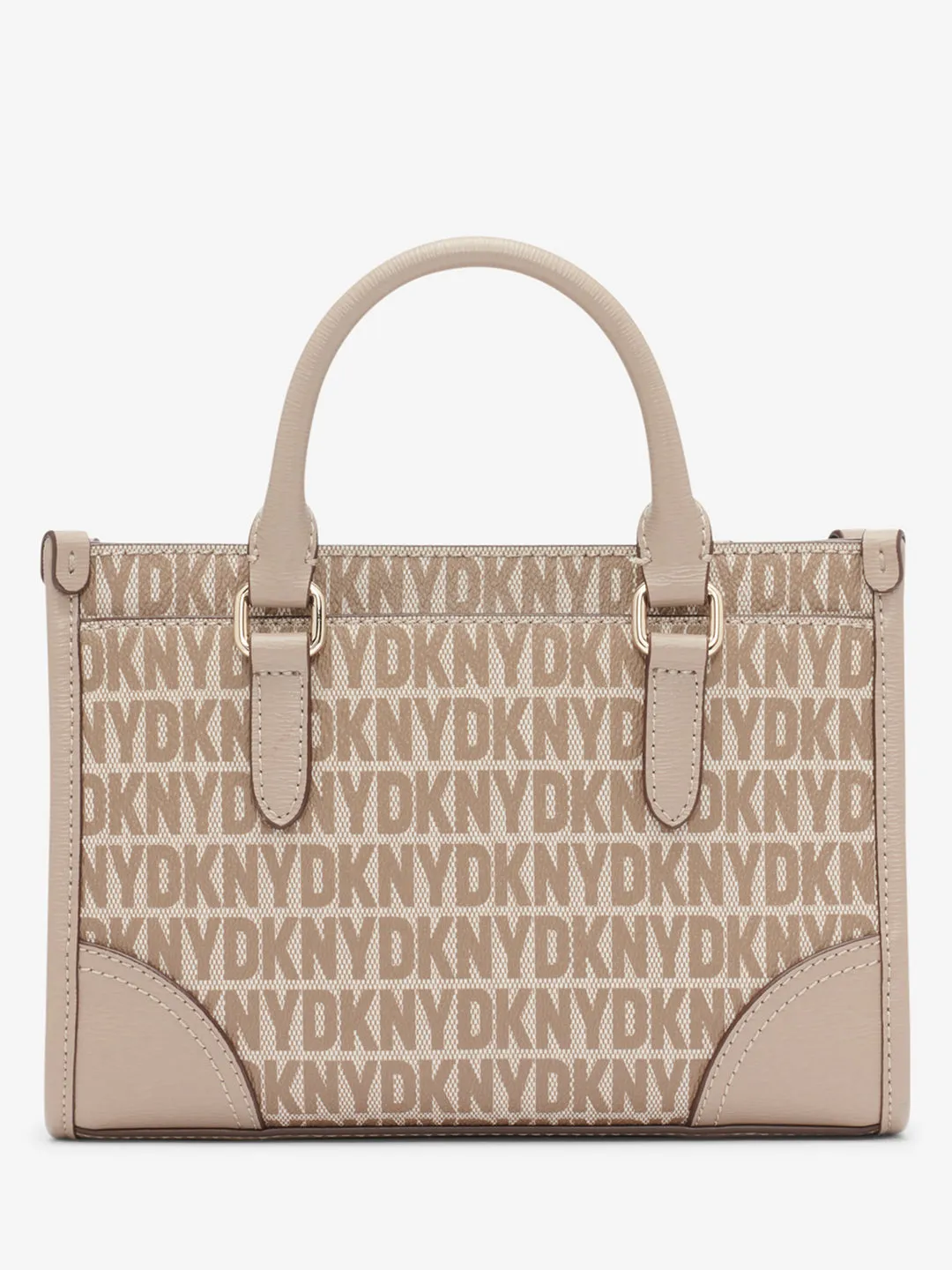 DKNY Women Beige Printed Handbag