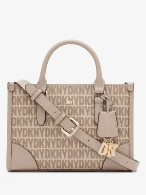 DKNY Women Beige Printed Handbag
