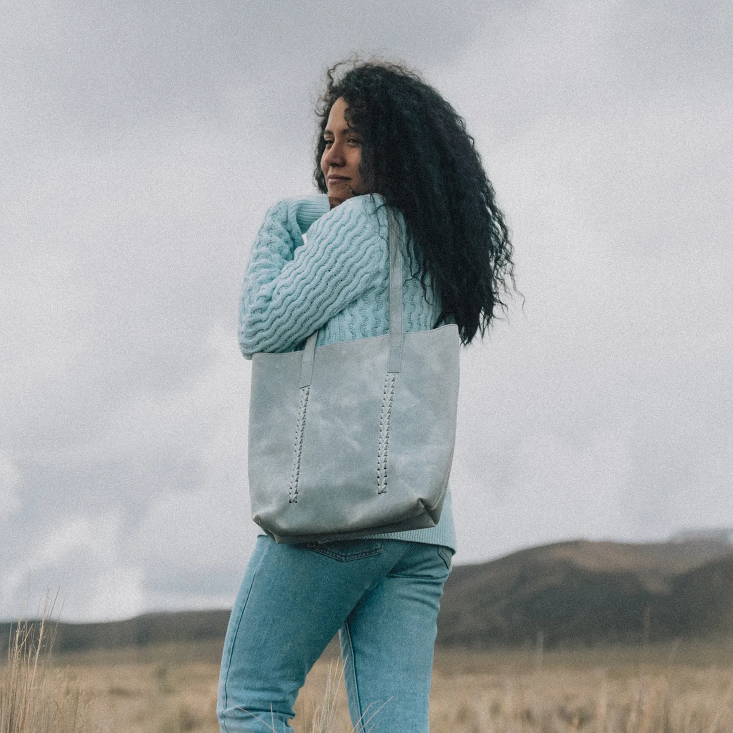 Double-Dutch Tote in Glacial Gray