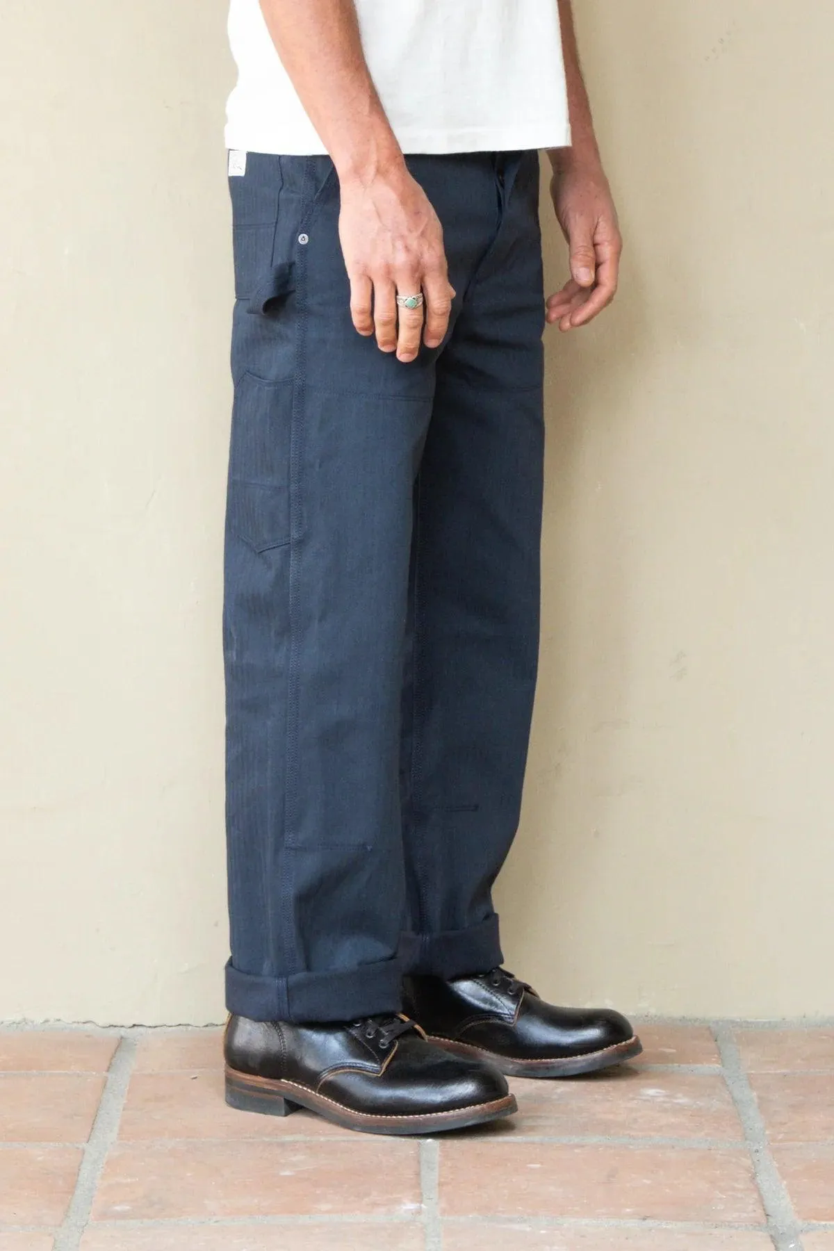 Freenote Cloth - Ortega Pant Herringbone Navy