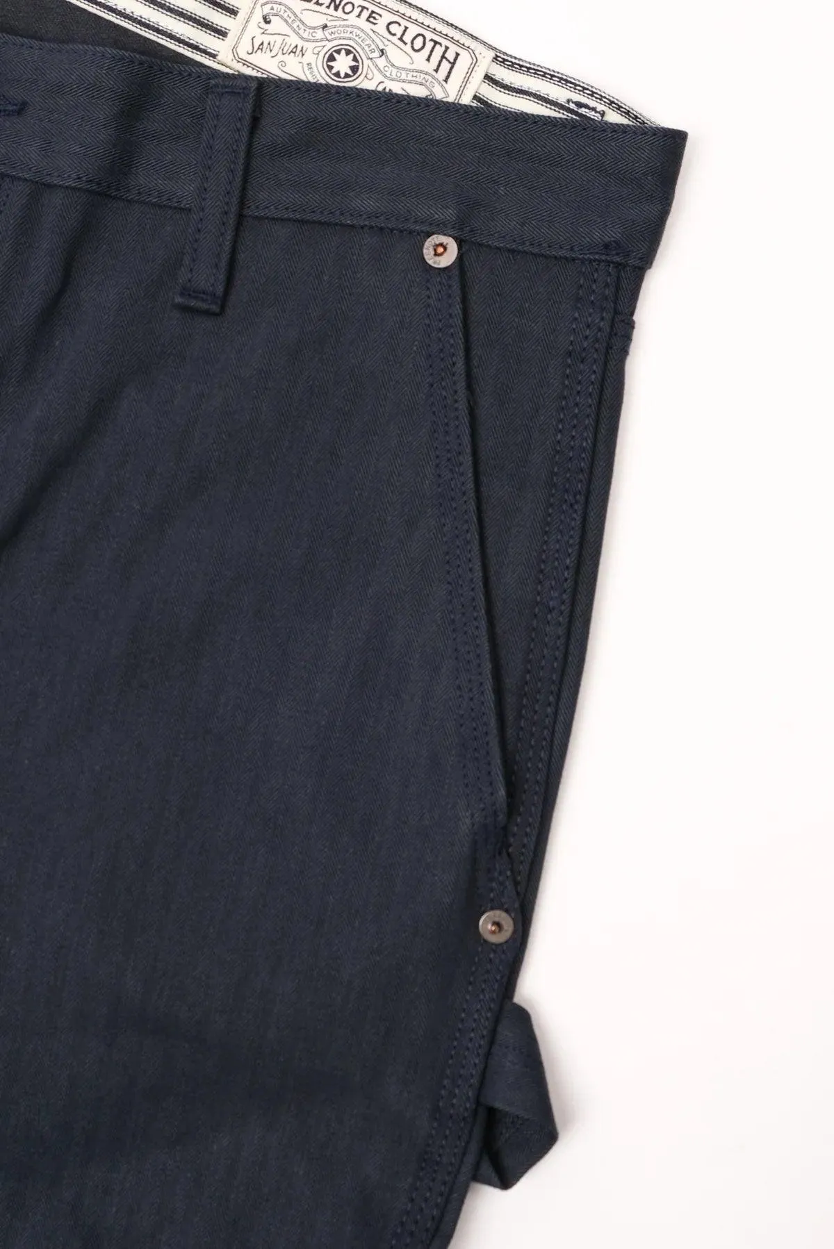 Freenote Cloth - Ortega Pant Herringbone Navy