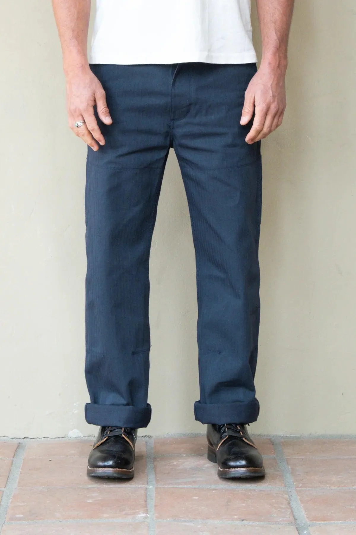 Freenote Cloth - Ortega Pant Herringbone Navy