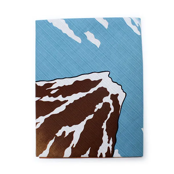 Furoshiki, Japanese Traditional Handkerchief Wrapping Cloth -  Ukiyoe Series Red Mt. Fuji Pattern