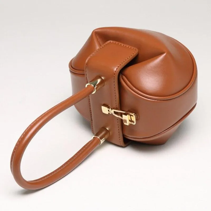 Genuine Leather Luxury Dumplings Handbag