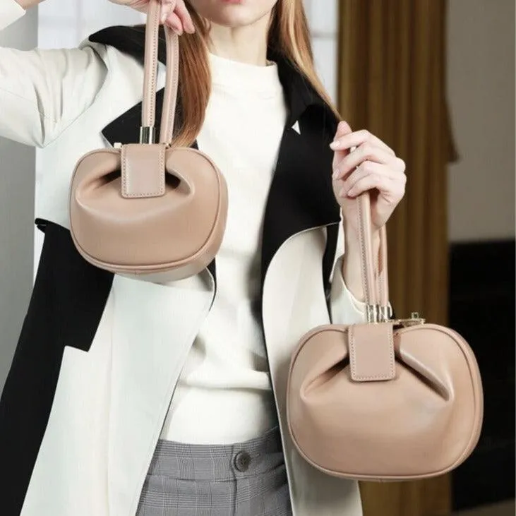 Genuine Leather Luxury Dumplings Handbag