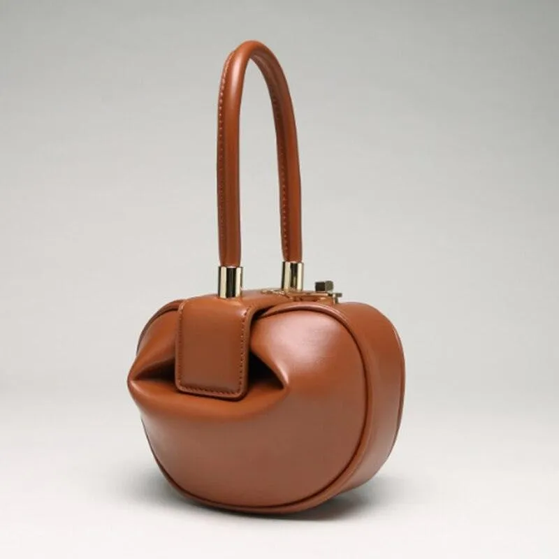 Genuine Leather Luxury Dumplings Handbag