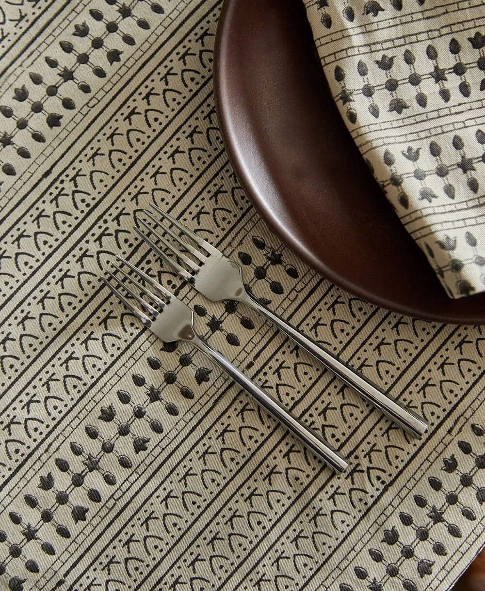 Graphic Block Print Tablecloth