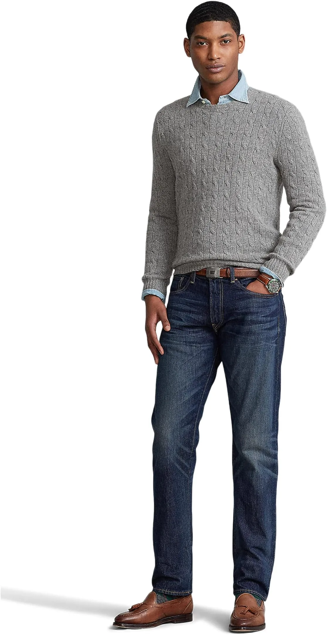 Hampton Relaxed Straight Jean Polo Ralph Lauren in Lightweight Morris