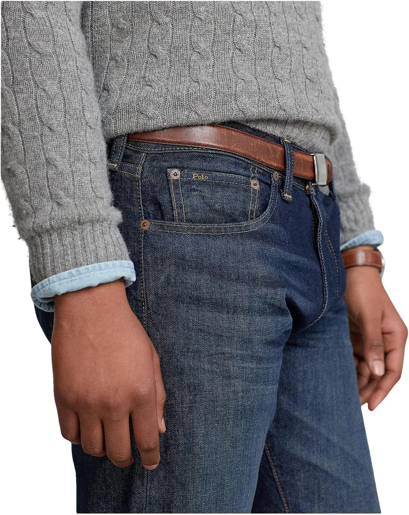 Hampton Relaxed Straight Jean Polo Ralph Lauren in Lightweight Morris