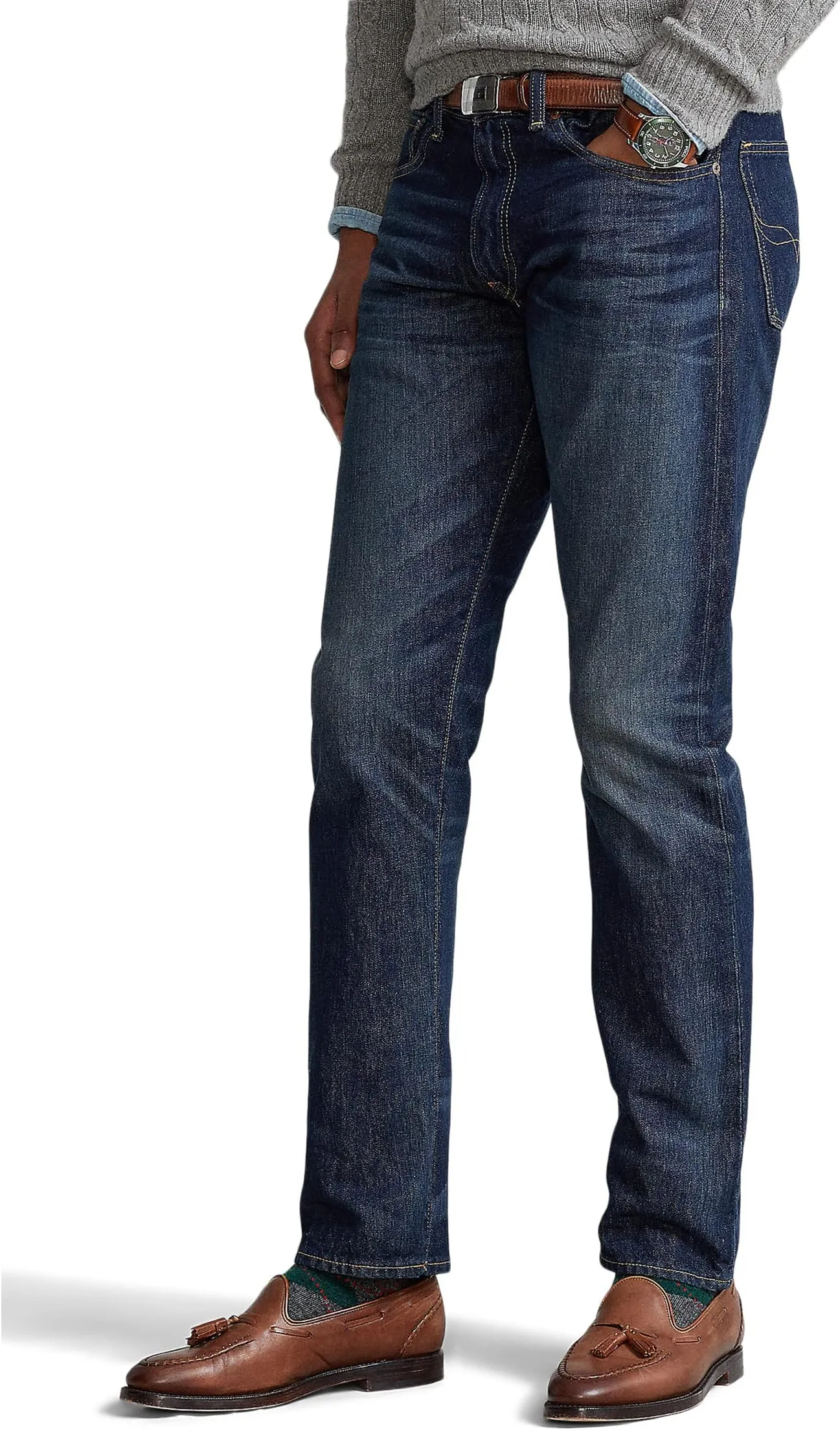 Hampton Relaxed Straight Jean Polo Ralph Lauren in Lightweight Morris