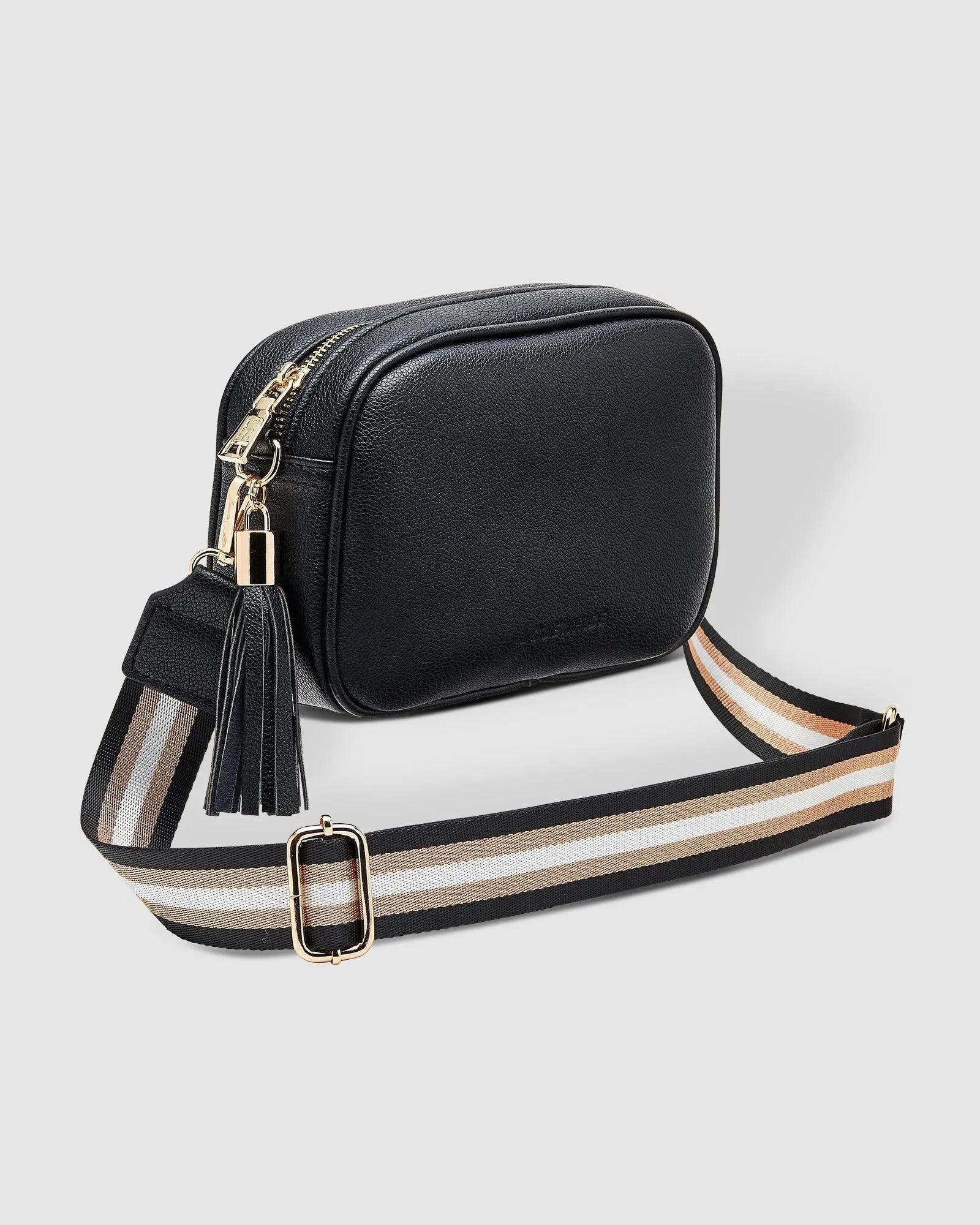 Jacinta Metallic Crossbody Bag Black