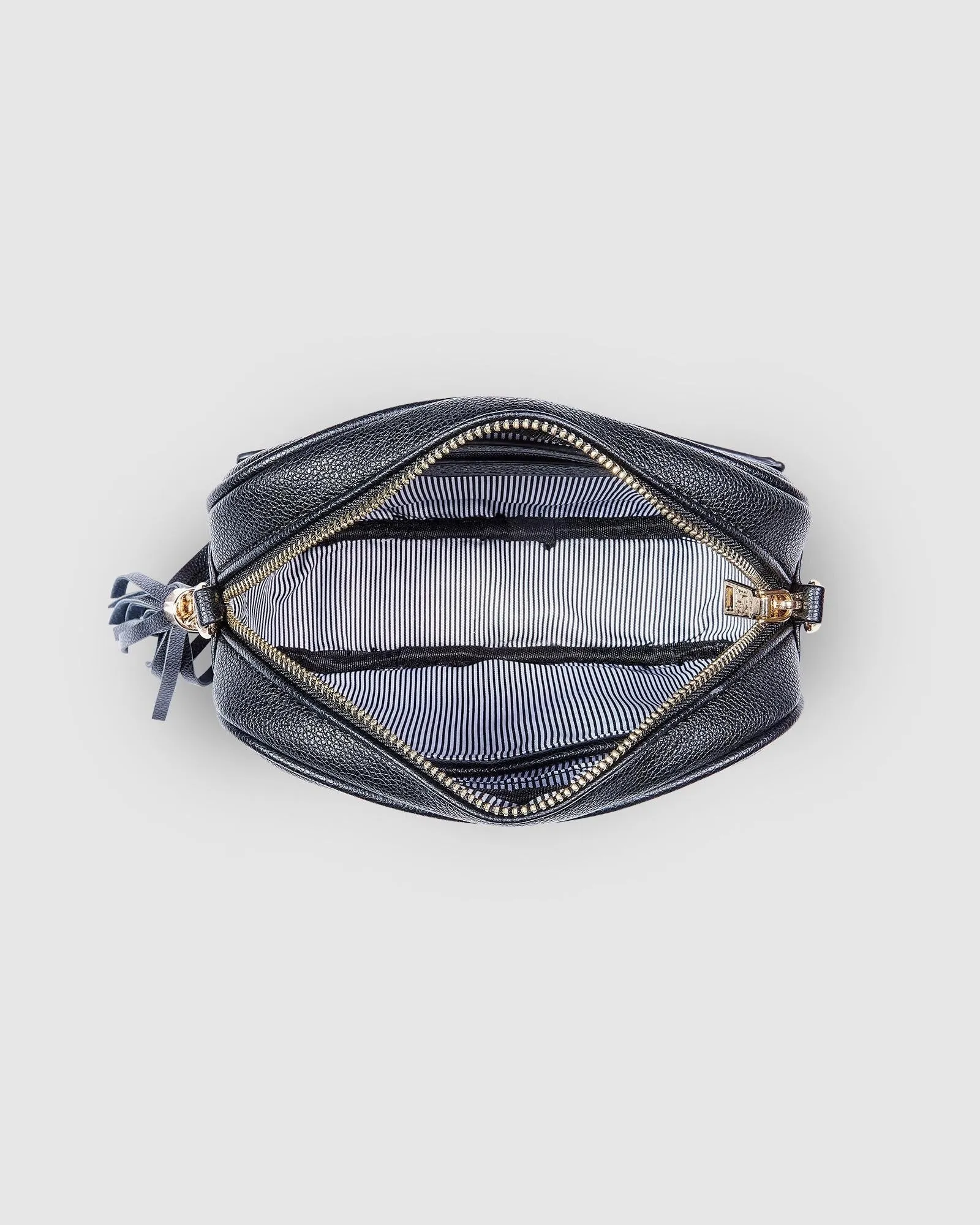Jacinta Metallic Crossbody Bag Black