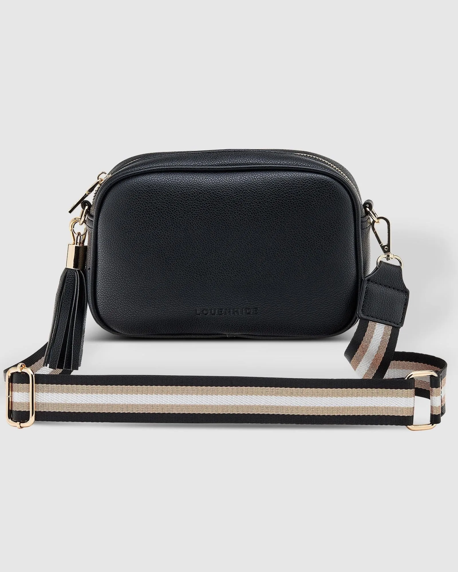 Jacinta Metallic Crossbody Bag Black
