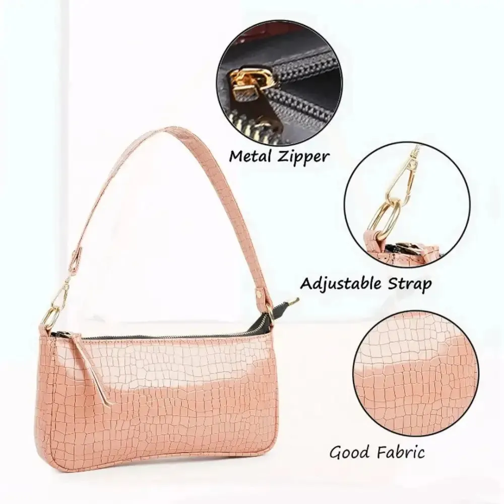 japkaur peach color sling bag for women