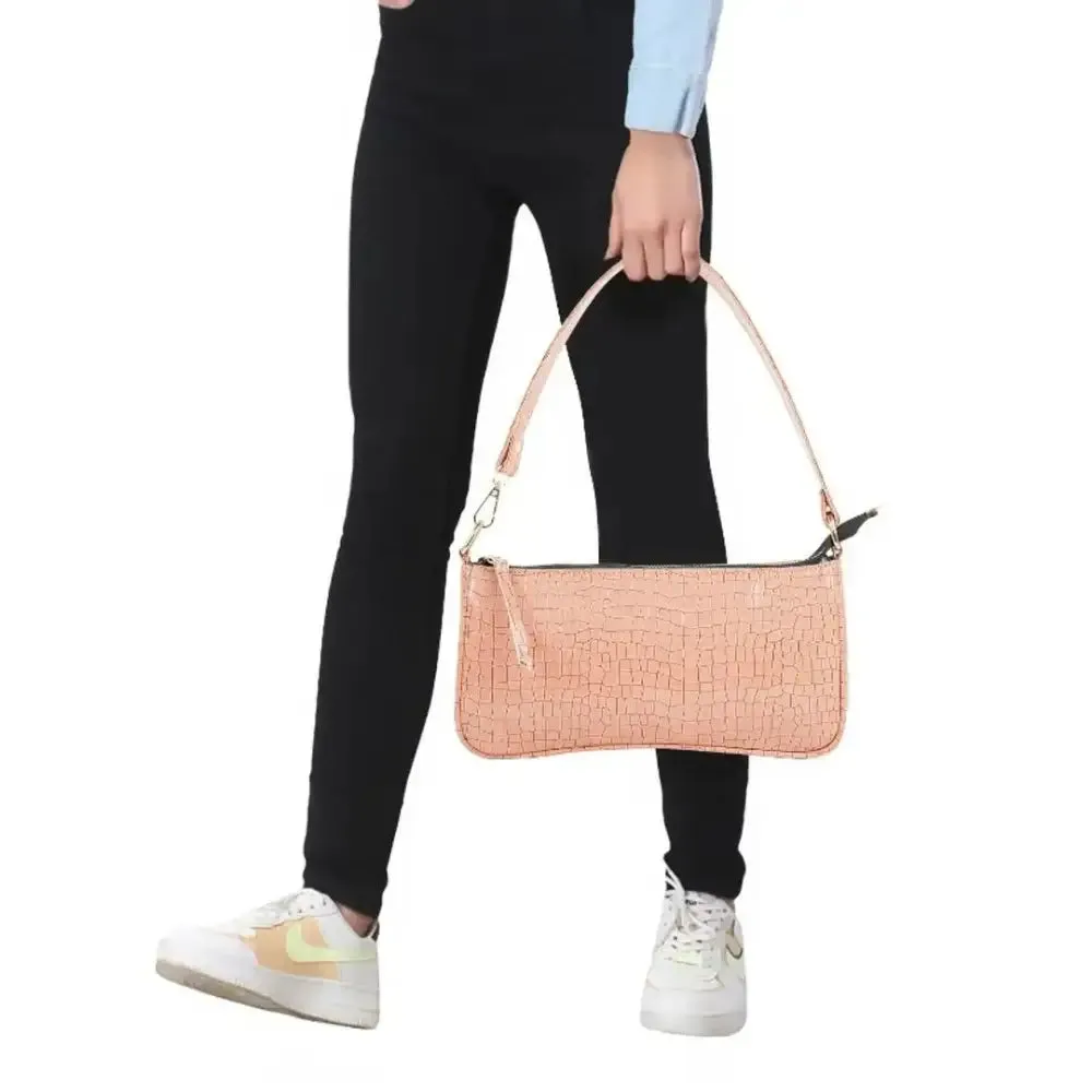 japkaur peach color sling bag for women