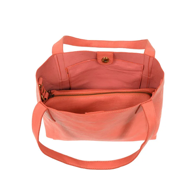 Joy Susan Lottie Medium Handbag Bright Coral