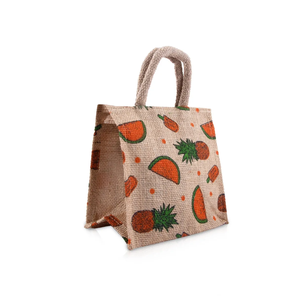 Jute Bag with Zip - 8 x 8 Inches | Jute Tote Bag/ Bag Of Jute/ Jute Bag for Lunch Box
