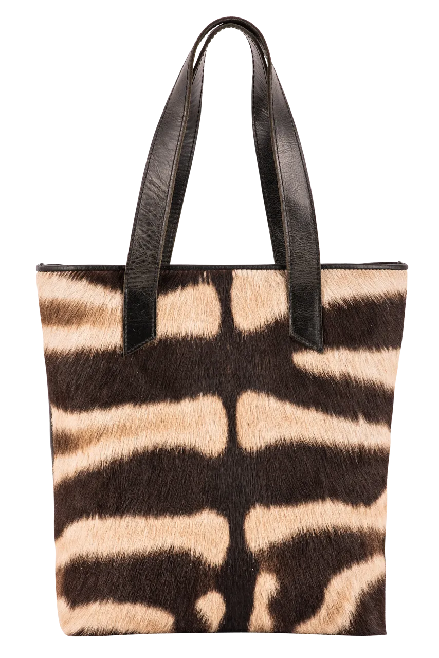 Kulu African Handbags Zebra Shopper Tote
