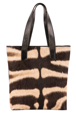 Kulu African Handbags Zebra Shopper Tote