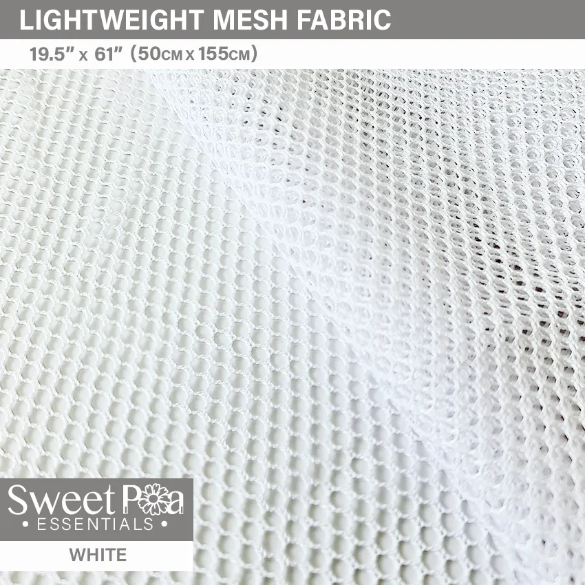 Light Weight Mesh Fabric - White