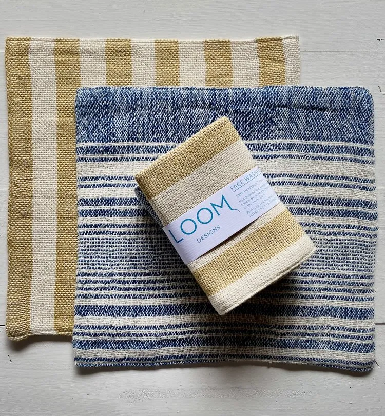 Loom Designs Natural Cotton Face Cloth 2 Pack