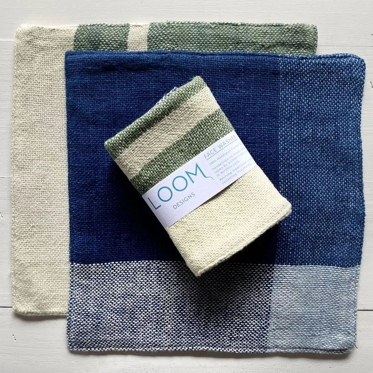 Loom Designs Natural Cotton Face Cloth 2 Pack