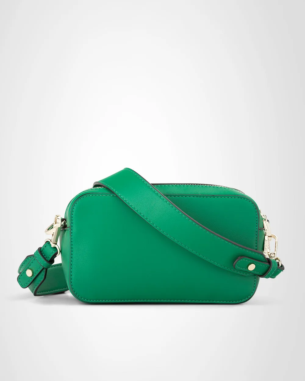 Maddie Double Zip Camera Crossbody Bag   Monogram Stripe Bag Strap