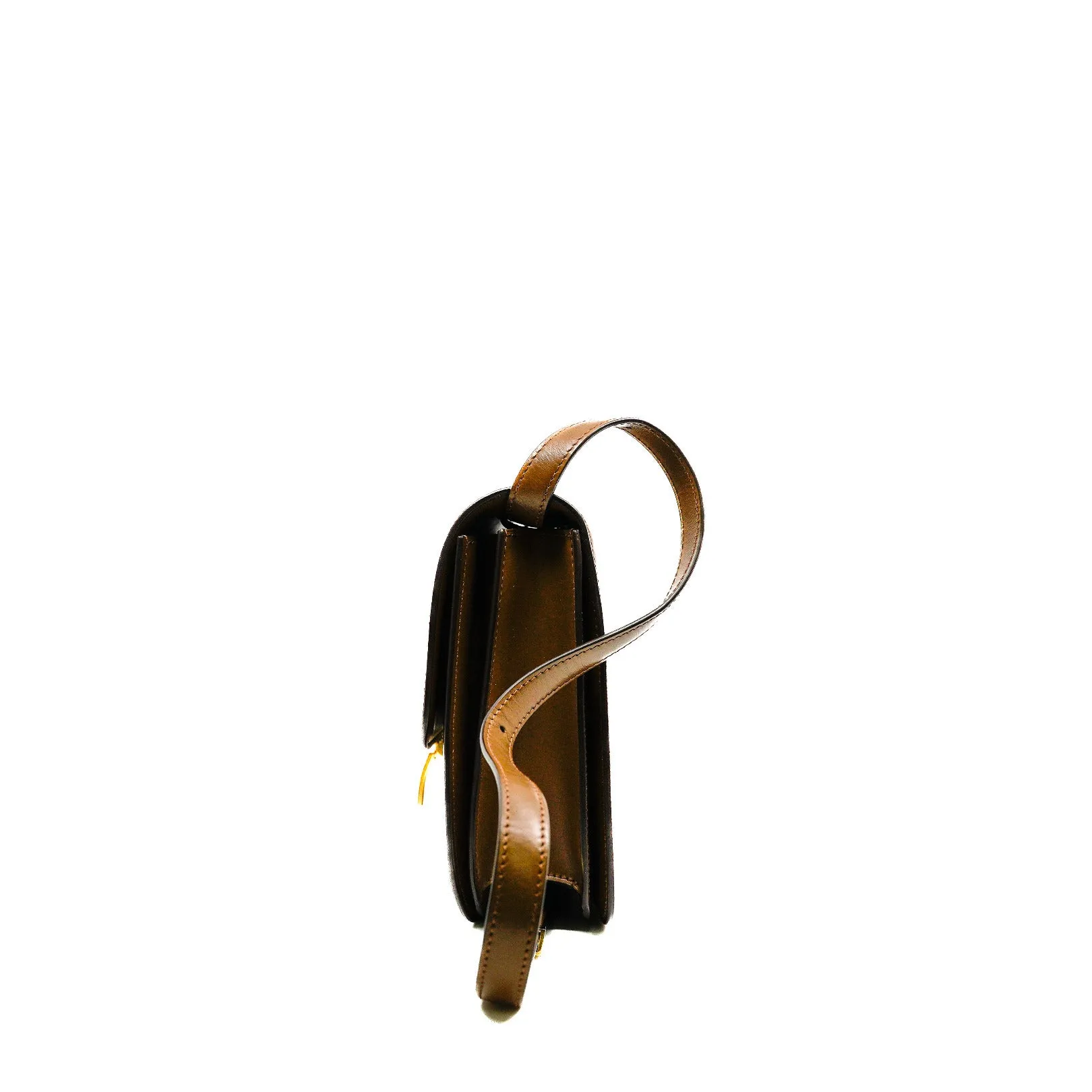 Medium Camel Classic Box In Calfskin Leather Bag GHW