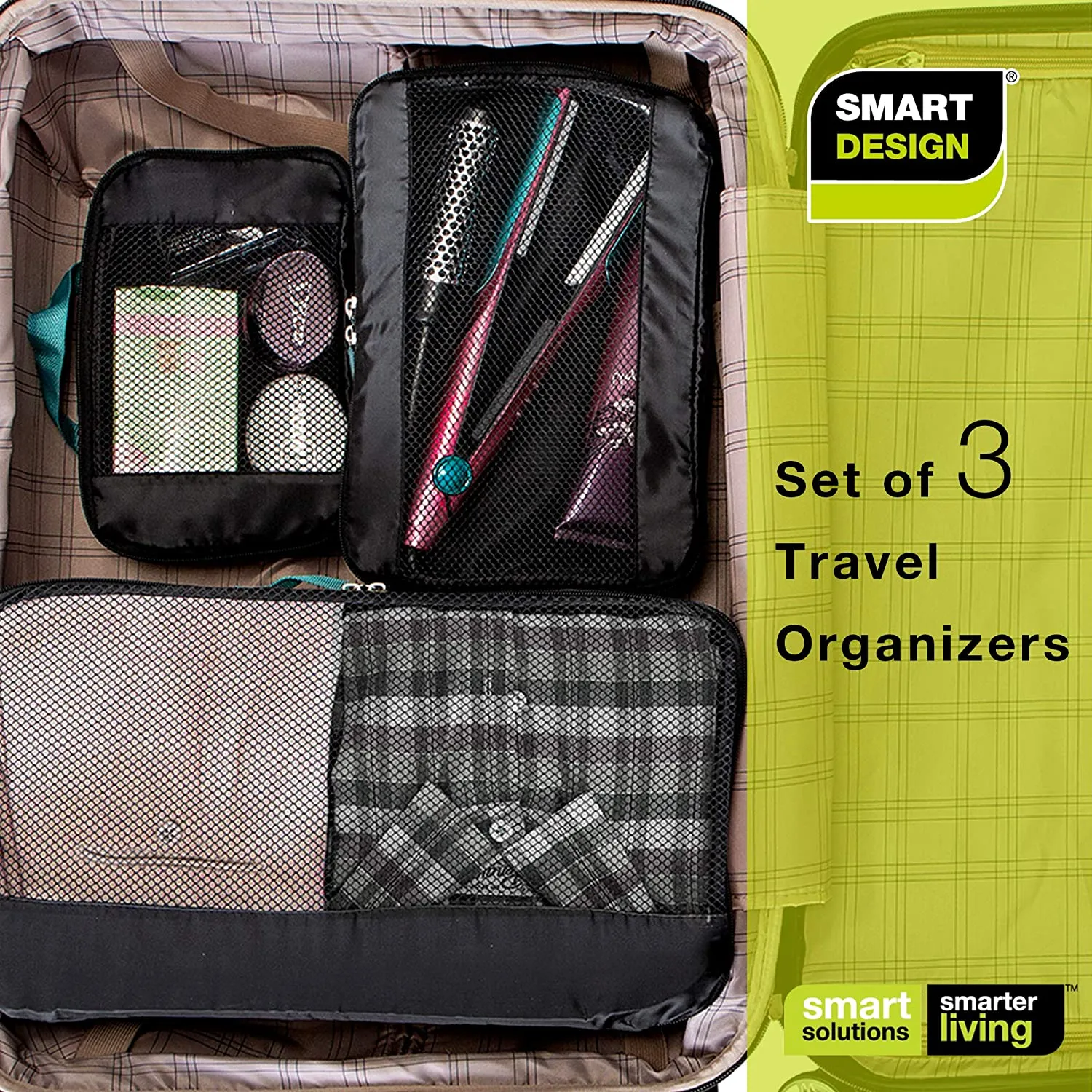 Mesh Travel Bags Set of 3