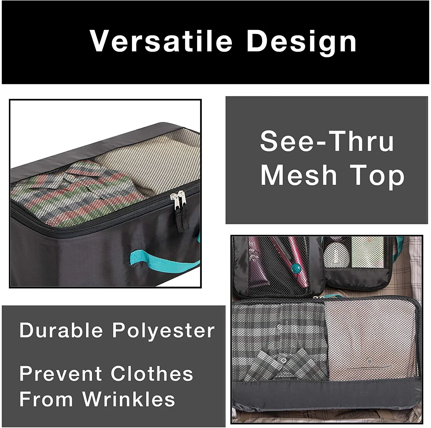 Mesh Travel Bags Set of 3