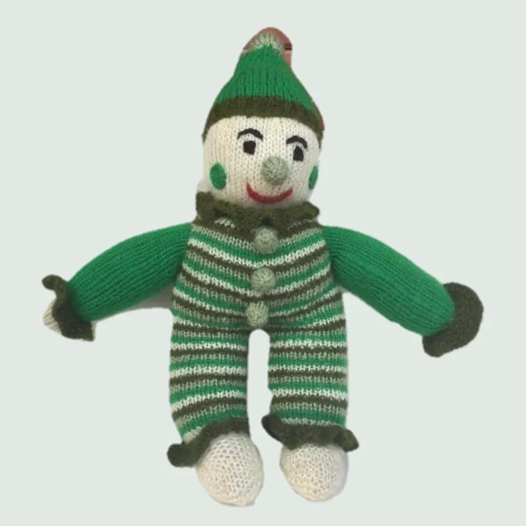 Mr. Funny - The Clown Hand Knitted Stuffed/Plush/Soft Toy | 100% Organic | Health-pro
