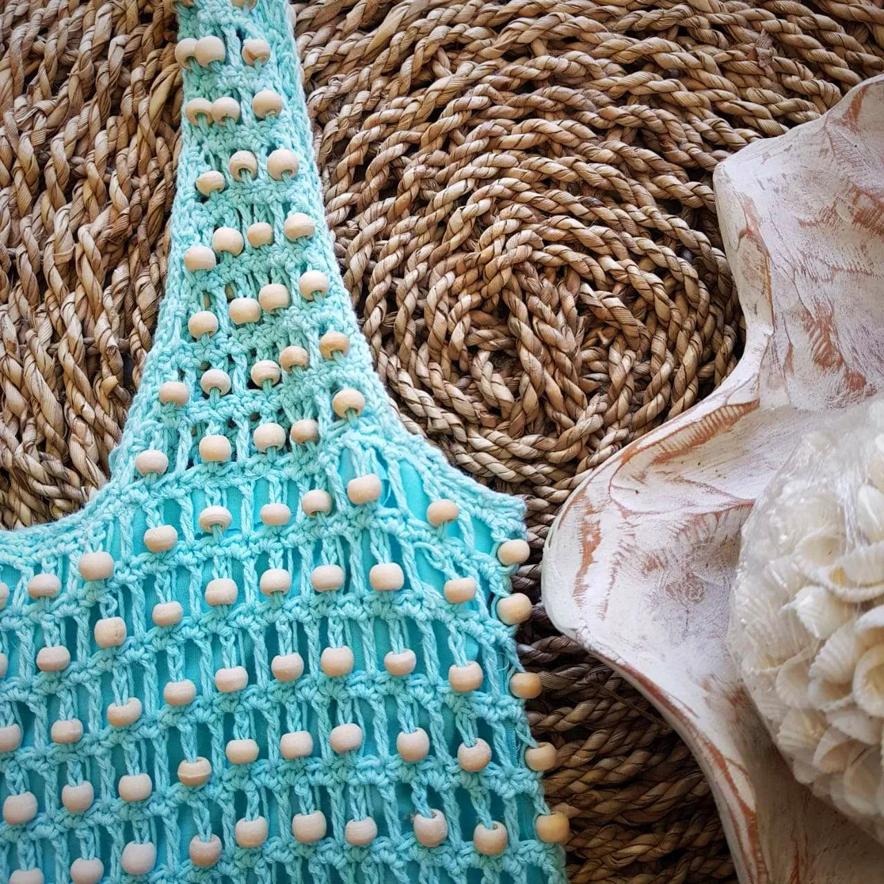Multi Color Woven Cotton & Bead Macrame Sling Bags