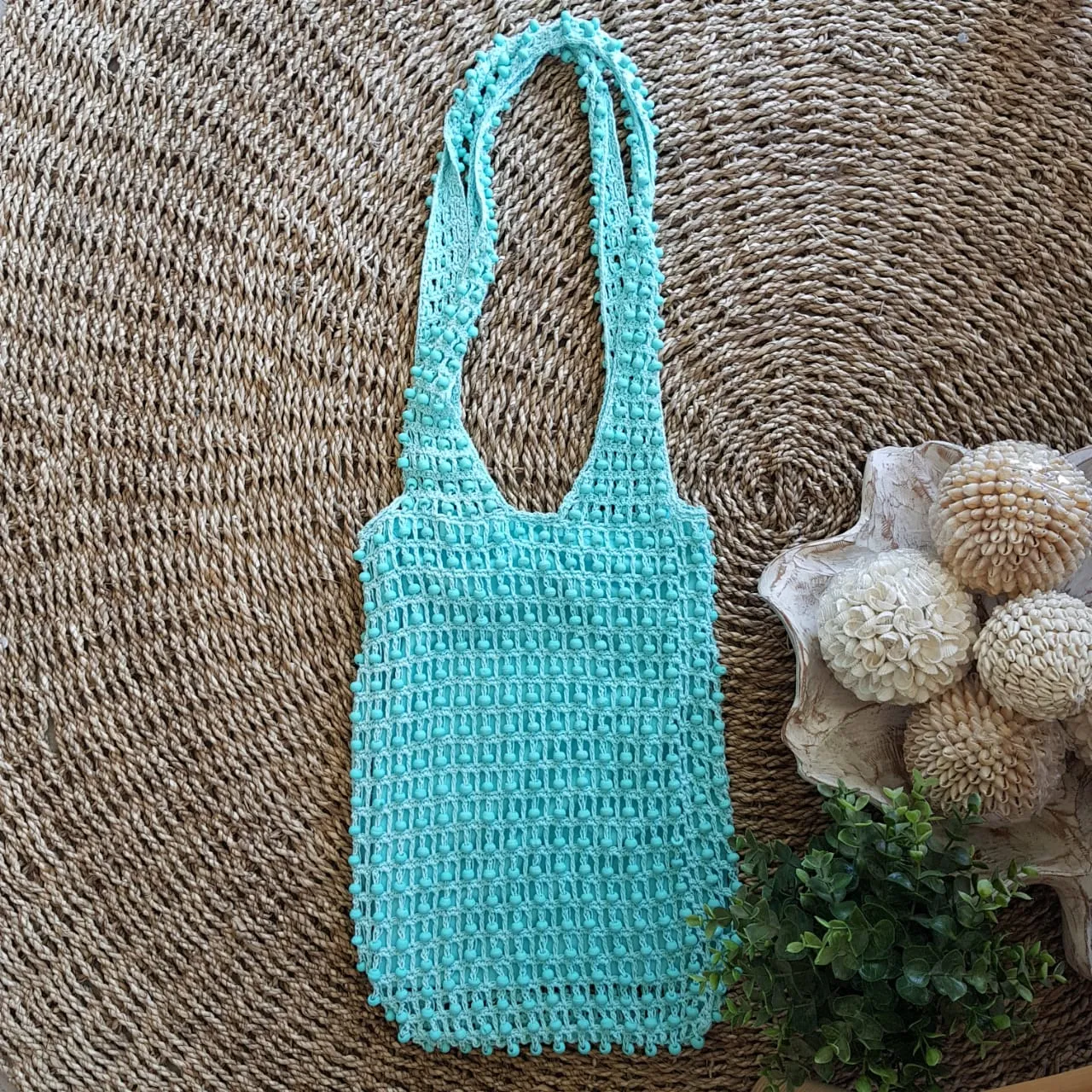 Multi Color Woven Cotton & Bead Macrame Sling Bags