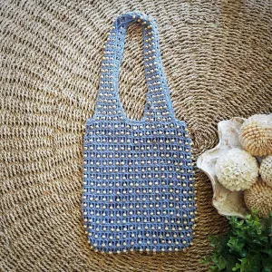 Multi Color Woven Cotton & Bead Macrame Sling Bags