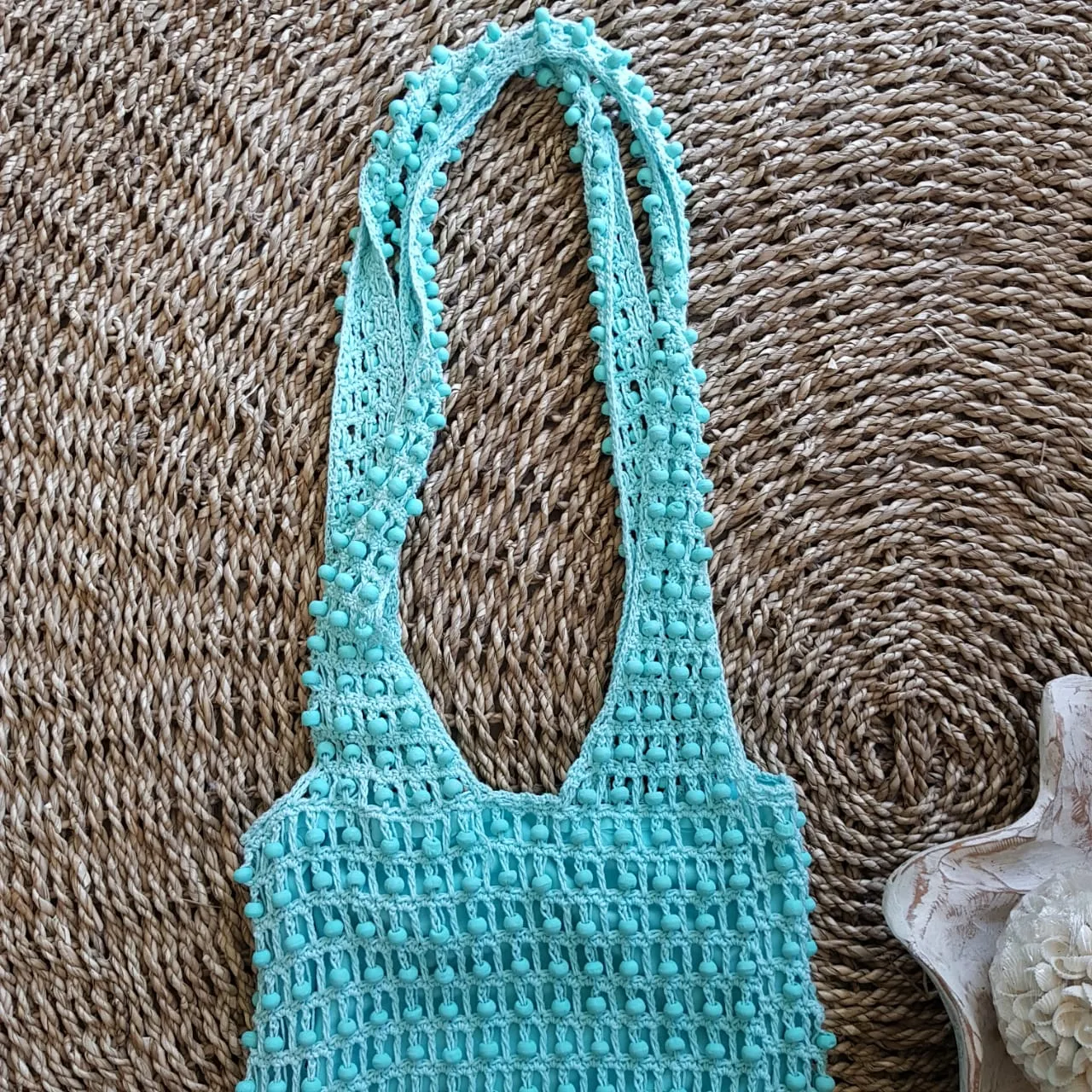 Multi Color Woven Cotton & Bead Macrame Sling Bags