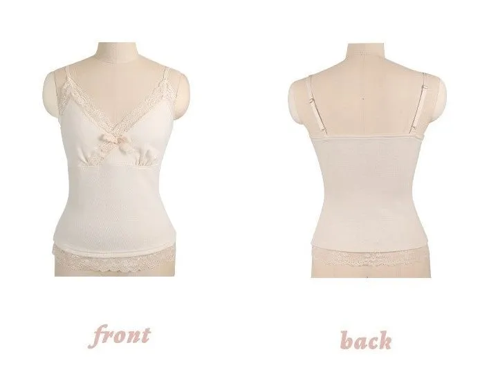 [Mummy Cat] My Spoiled Angel Lace Bow Knitted Top