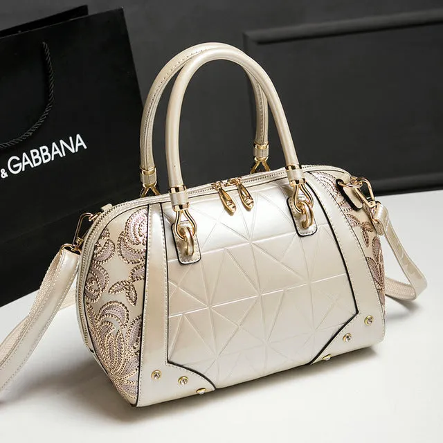 New luxury handbag women bag designer top quality patent leather ladies evening bags business messenger bag boston shoulder