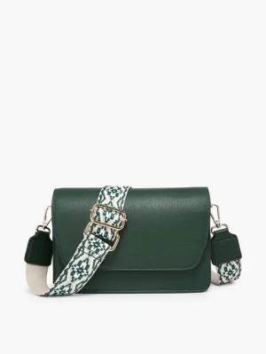 Noah Guitar Strap Crossbody in Hunter Green