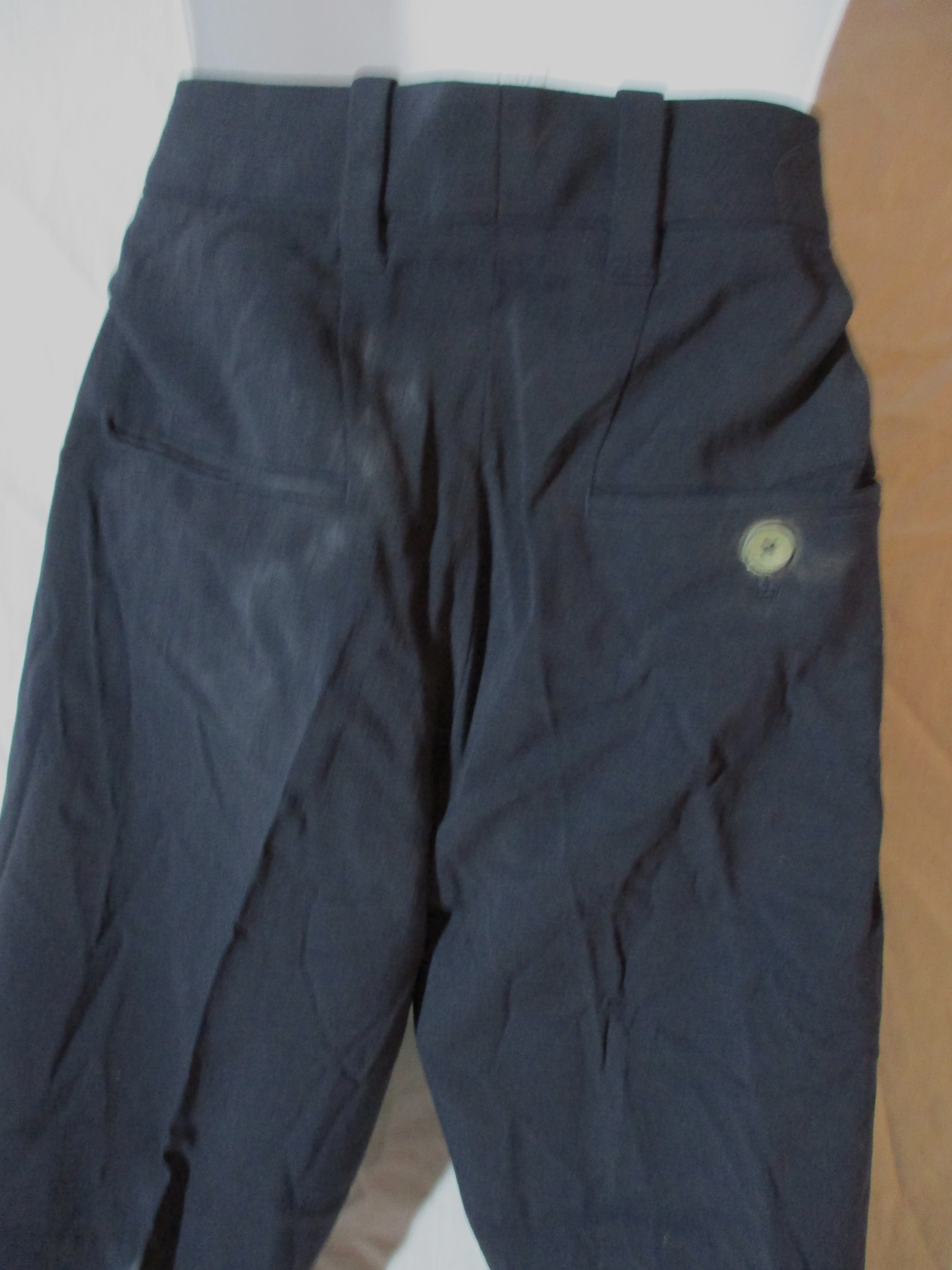 NWT NEW PHILLIP LIM CLASSIC GAB TROUSER Pant 4 NAVY BLUE DAMAGED Womens