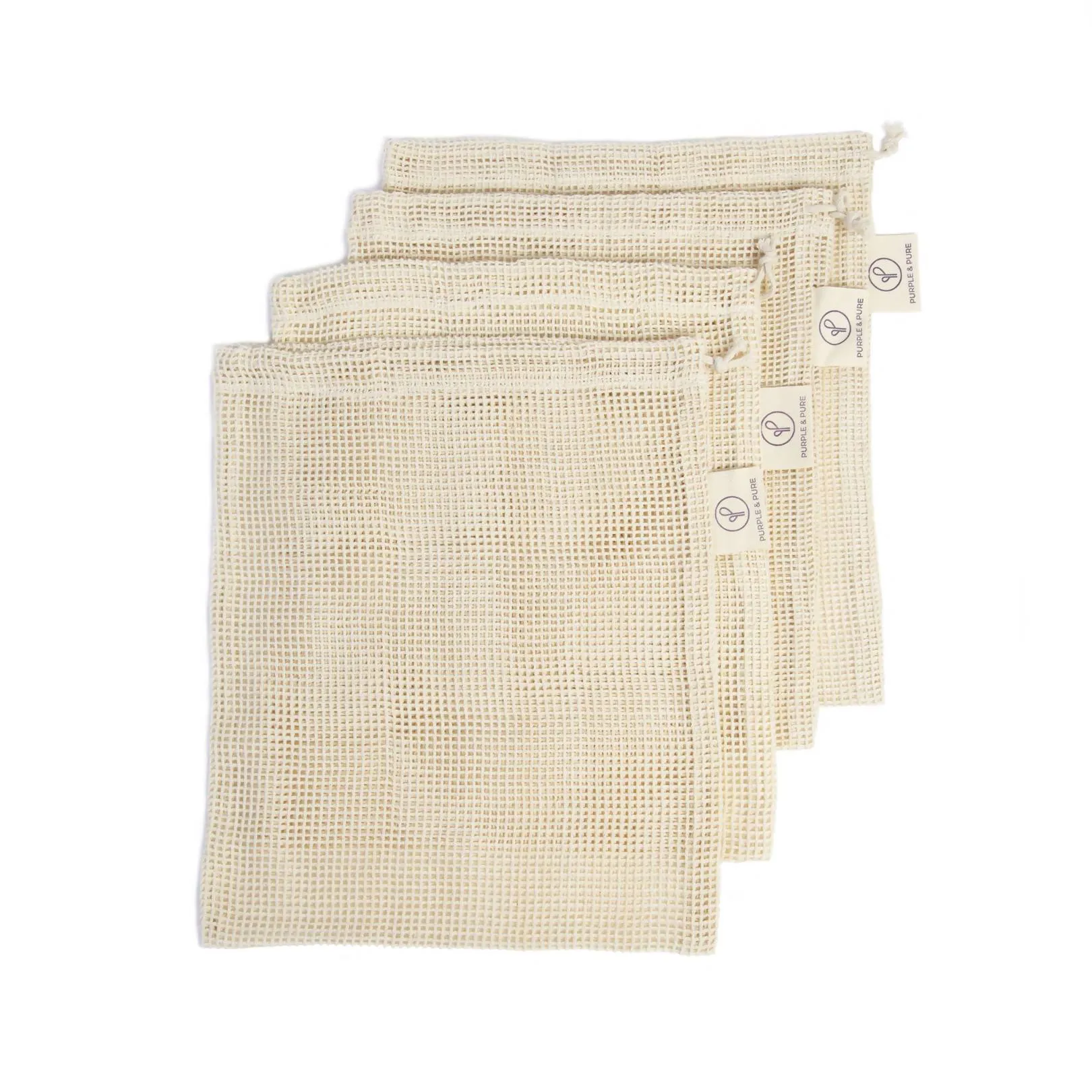 Organic Cotton Mesh Produce Bags - GOTS Certified