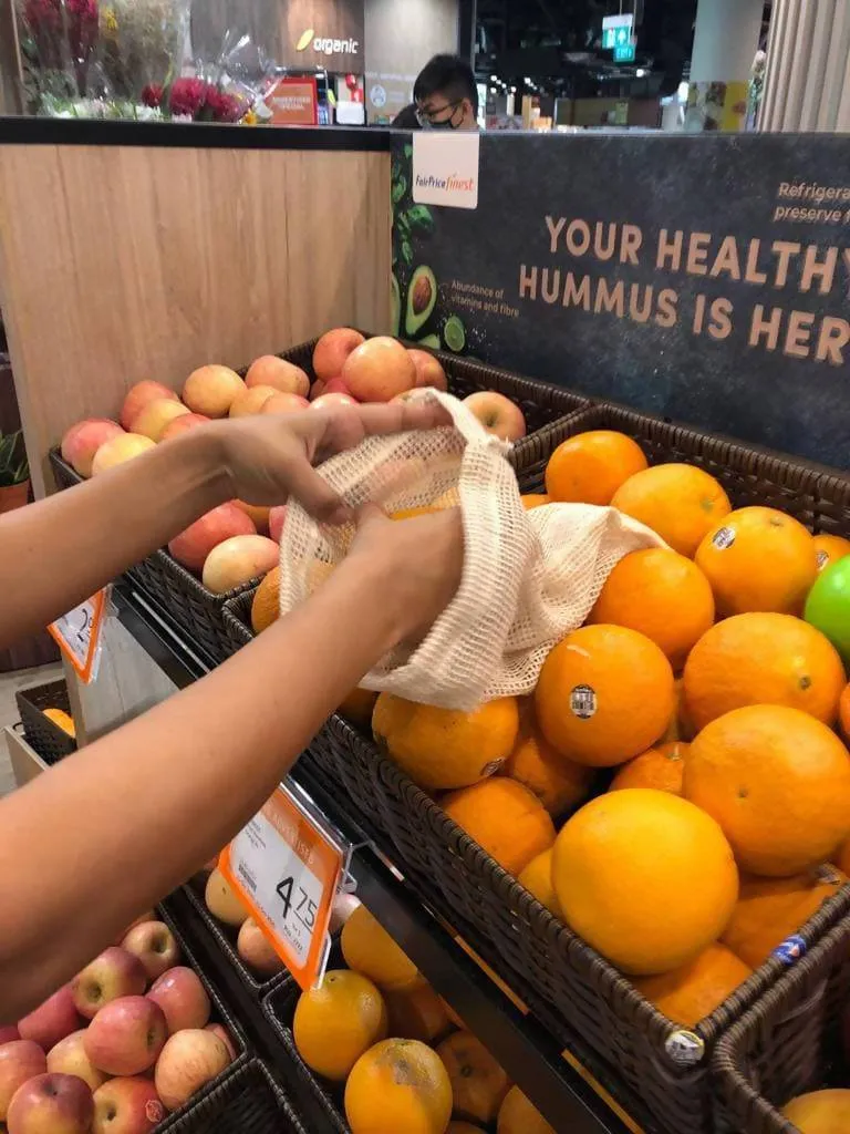 Organic Cotton Mesh Produce Bags - GOTS Certified
