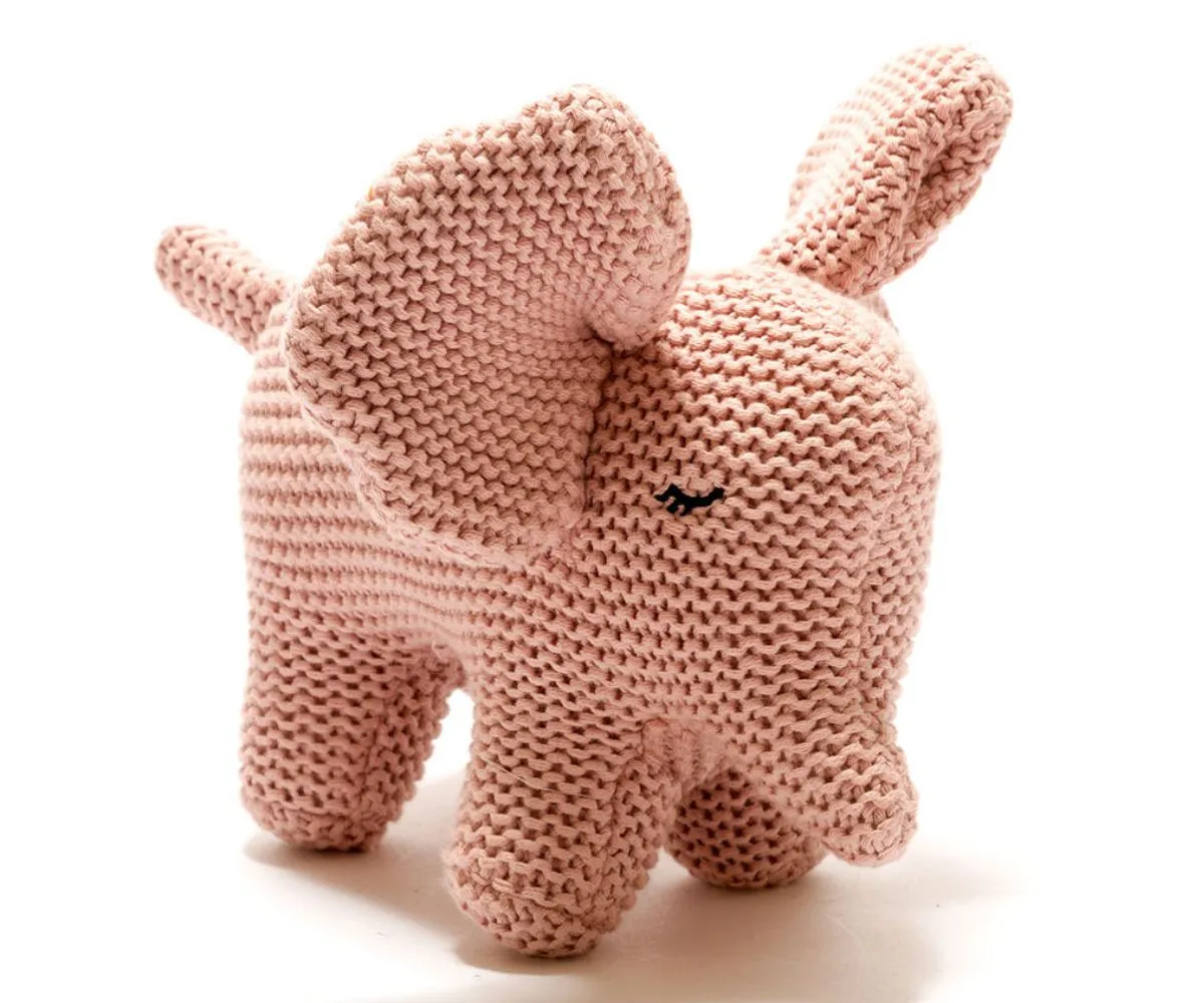 Organic Knitted Elephant 'Charlotte'