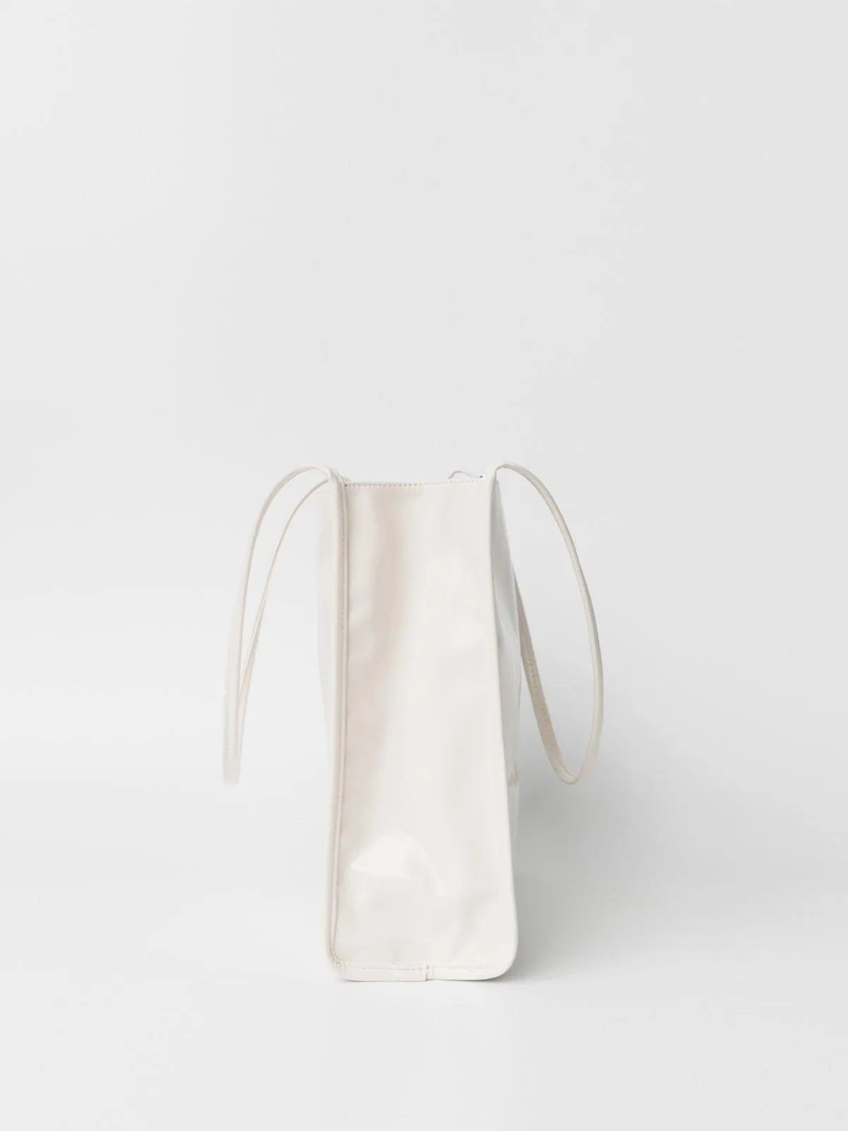 Patent Leather Tote Bag - White