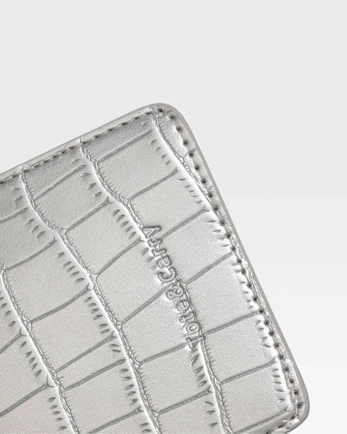 Phone Messenger Bag in Silver