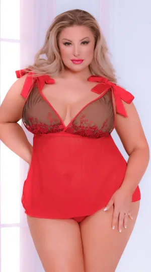 Plus Size Easy Breezy Babydoll Set