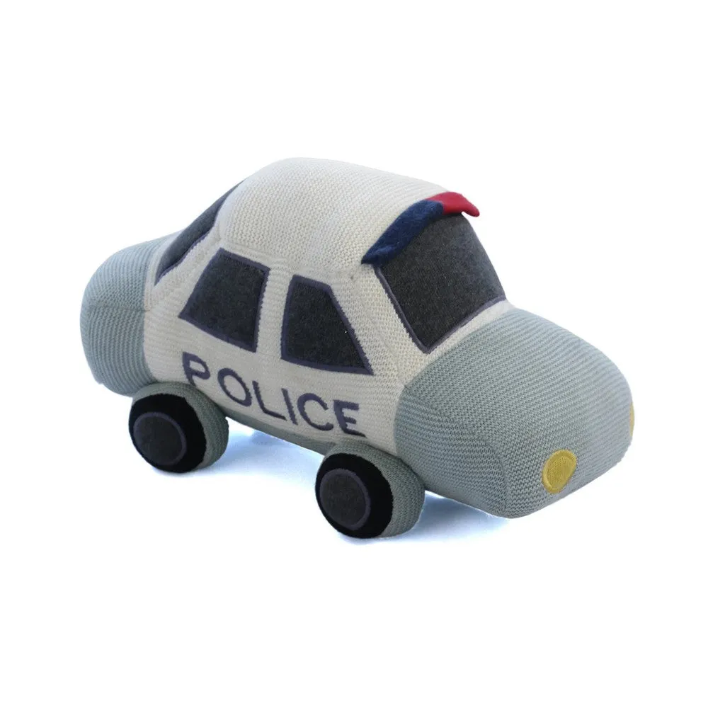 Police Car 100% Cotton Knitted Stuffed Soft Toy