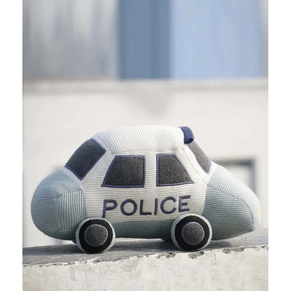 Police Car 100% Cotton Knitted Stuffed Soft Toy